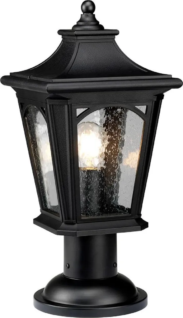 Lampe de jardin nostalgique noire style baroque pour terrasse chic