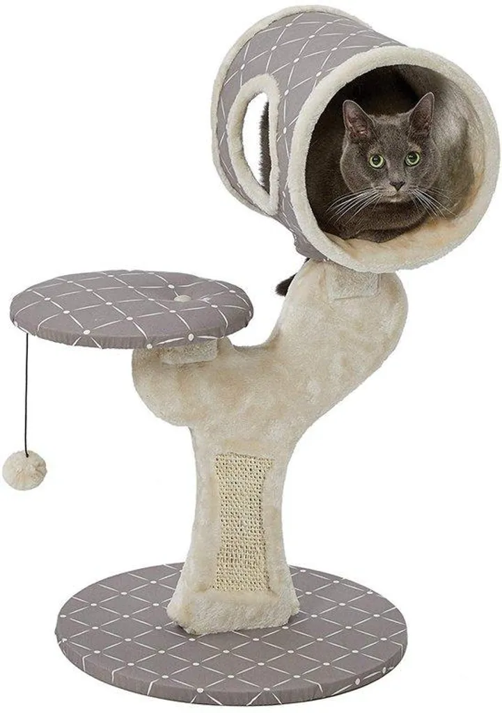 Arbre à chat 138S-MRD avec tour d'observation et griffoir sisal