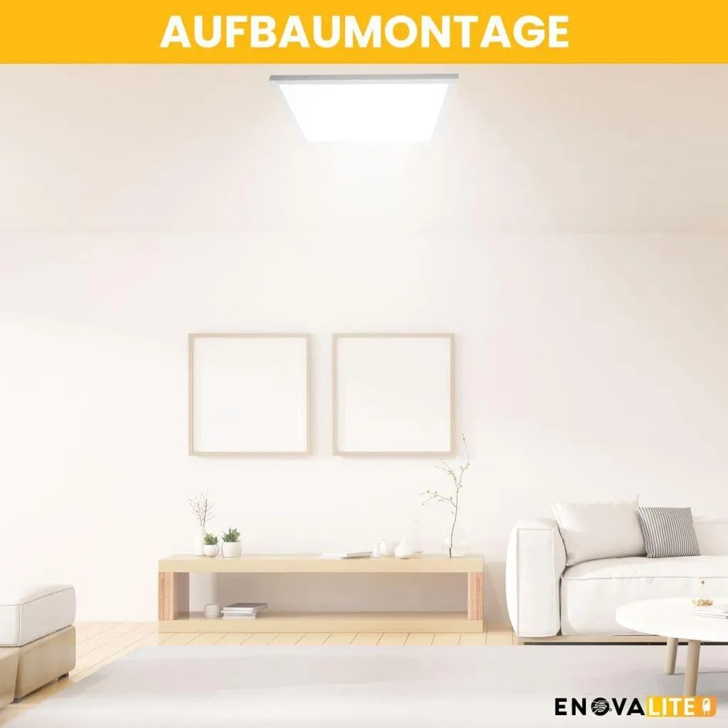 Panneau LED Bureau 620x620 ENOVALITE Eclairage Doux Blanc Chaud 36W - 6