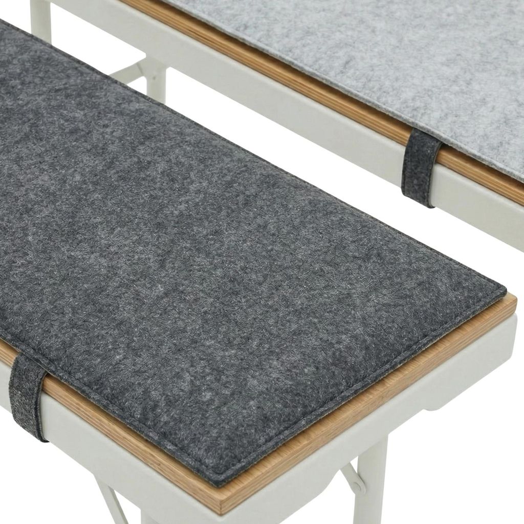Bierbankauflage Filz S 2er Set Grau 170x23x1cm Produktbild 