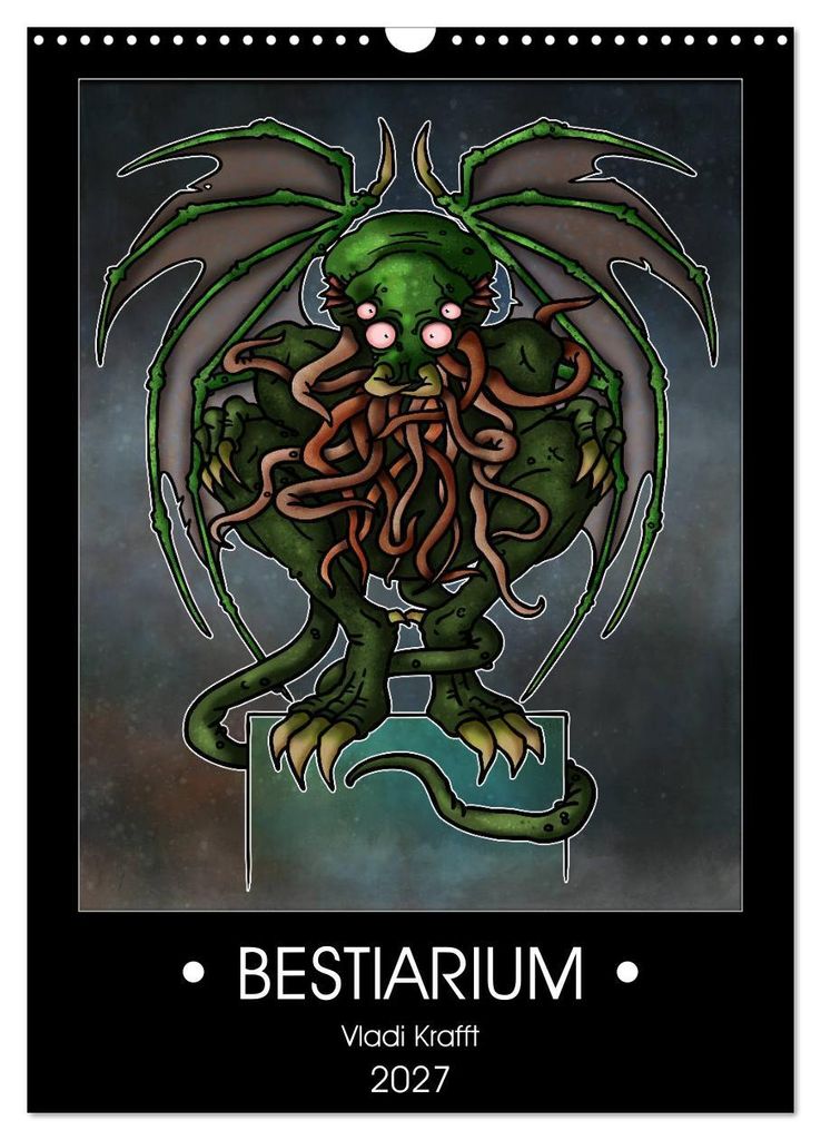Bestiarium Vladi Krafft (Wandkalender 2027 DIN A3 hoch), CALVENDO Monatskalender