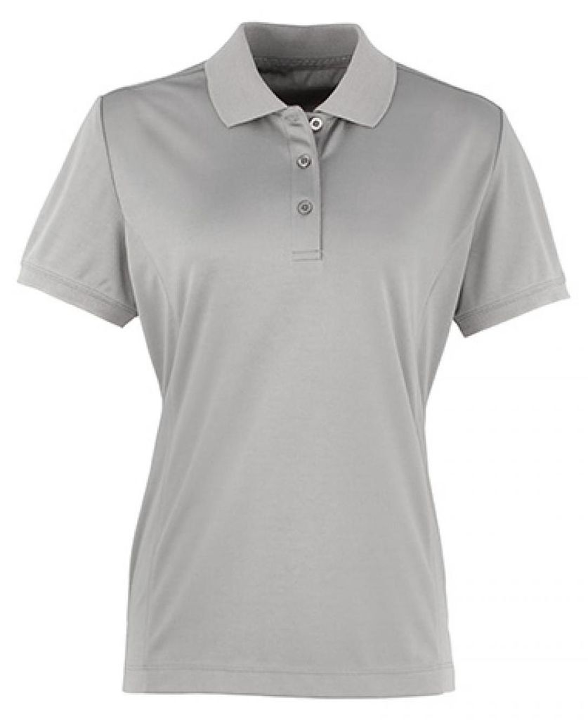 Premier Workwear PR616 | Damen Coolchecker Piqué Polo / - Farbe: Silver (ca. Pantone 428) - Größe: XS