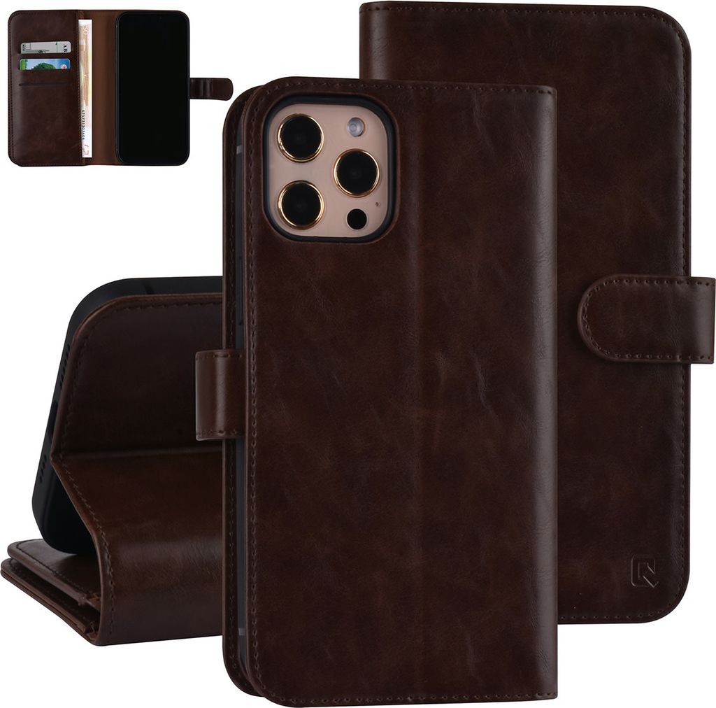 UNIQ Accessory Book type case iPhone 12 Pro Max - Dark Brown - PolyurethanLeather