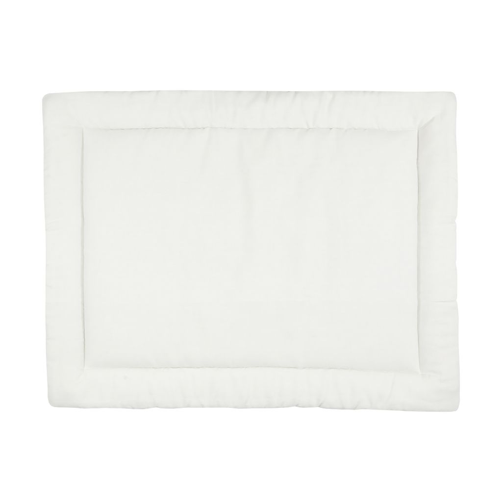 KraftKids Krabbeldecke Leinen leicht grünes Weiß 100 cm x 130 cm