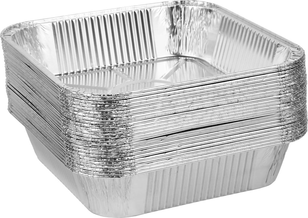 10/30 Stück Einweg-Aluminiumfolien-Pfannen, wasserdicht und ölbeständig, quadratische Backfolienbox, hochtemperaturbeständige Backform-Einlage,...