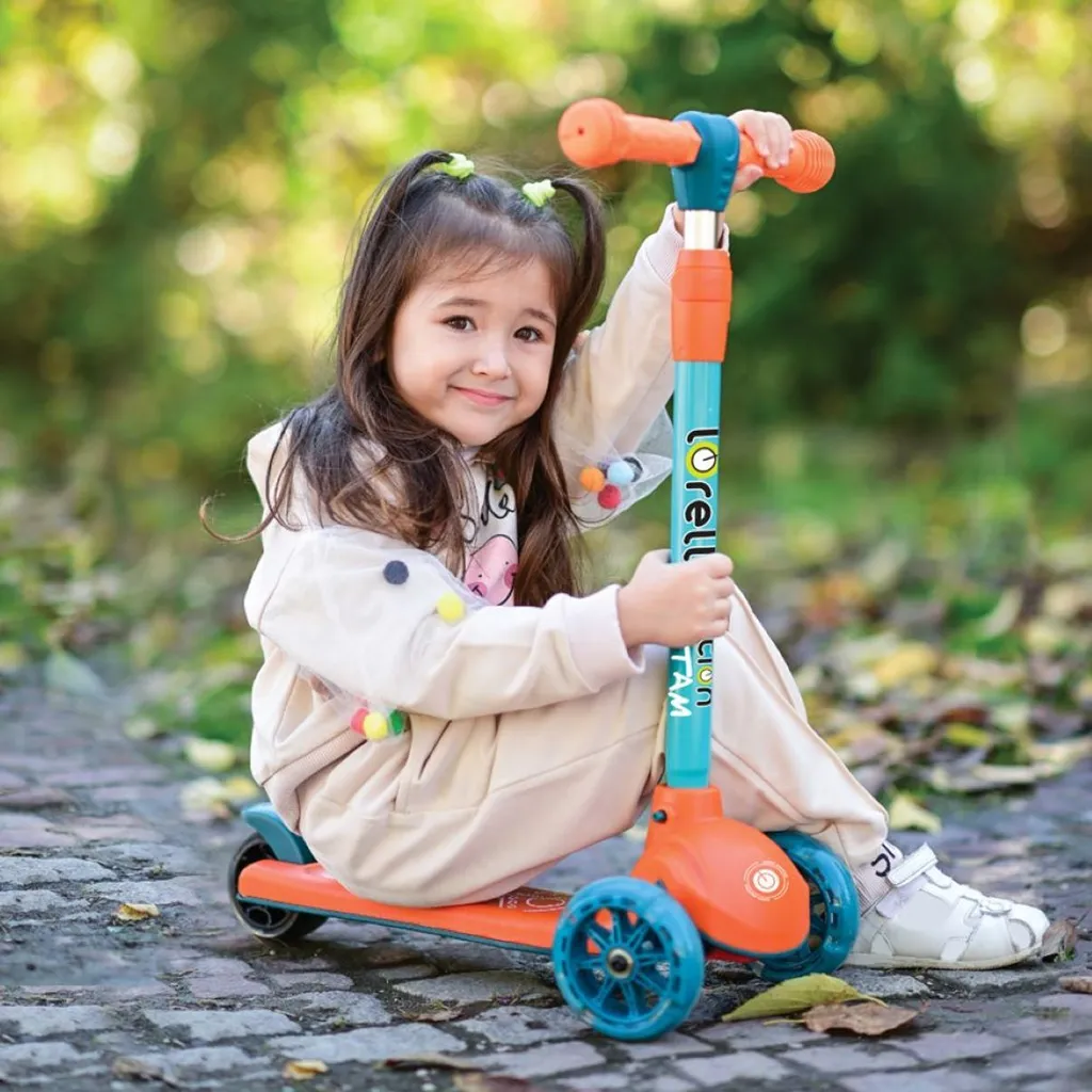 Trottinette 3 roues stable pour apprendre l'équilibre Lorelli Tamtam bleu - 8