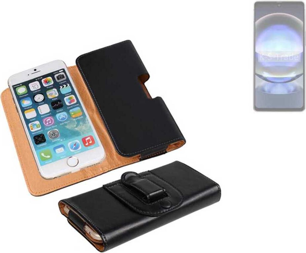 K-S-Trade Schützhülle Handyhülle kompatibel mit Sharp Aquos R8 Holster Gürtel Tasche Schutzhülle Handy-Tasche Smartphone Case Seitentasche