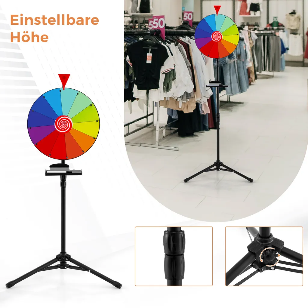 Roue tournante 16" réglable en hauteur avec surface effaçable à sec