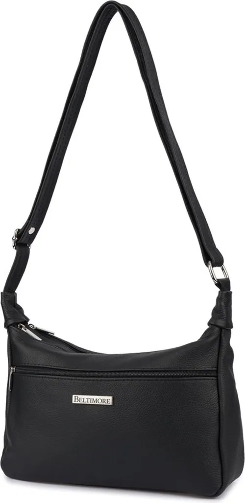 Sacoche homme en cuir noir Beltimore kral40black pour le quotidien