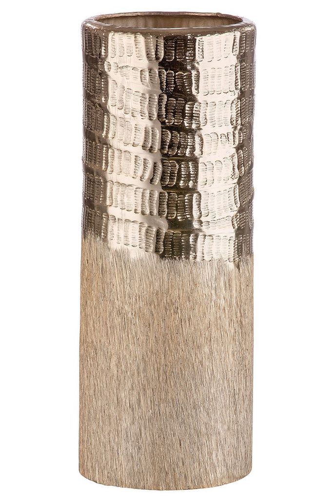 Gilde Deko Vase "Trento" Aluminium goldfarben 67860 Produktbild 2