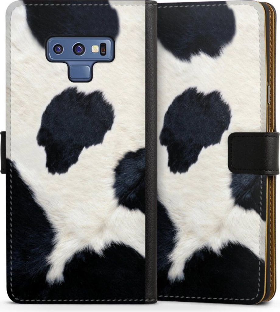 DeinDesign Klapphülle für Samsung Galaxy Note 9 Handytasche Lederhülle Tasche Animal-Look Animalprint Kuhfell