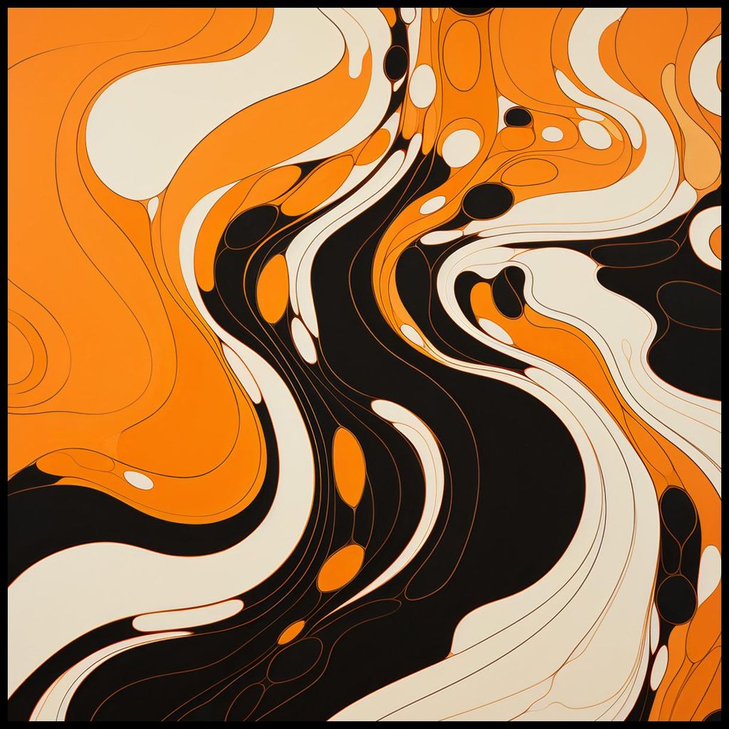 Plakat 90x90cm Tanzende Tinte