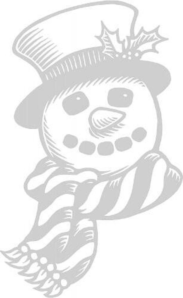 Wandtattoo Dekorfolie Schneemann WD0804 - verschiedene Farben und Größen zur Wahl Color - silber Größe - 90cm