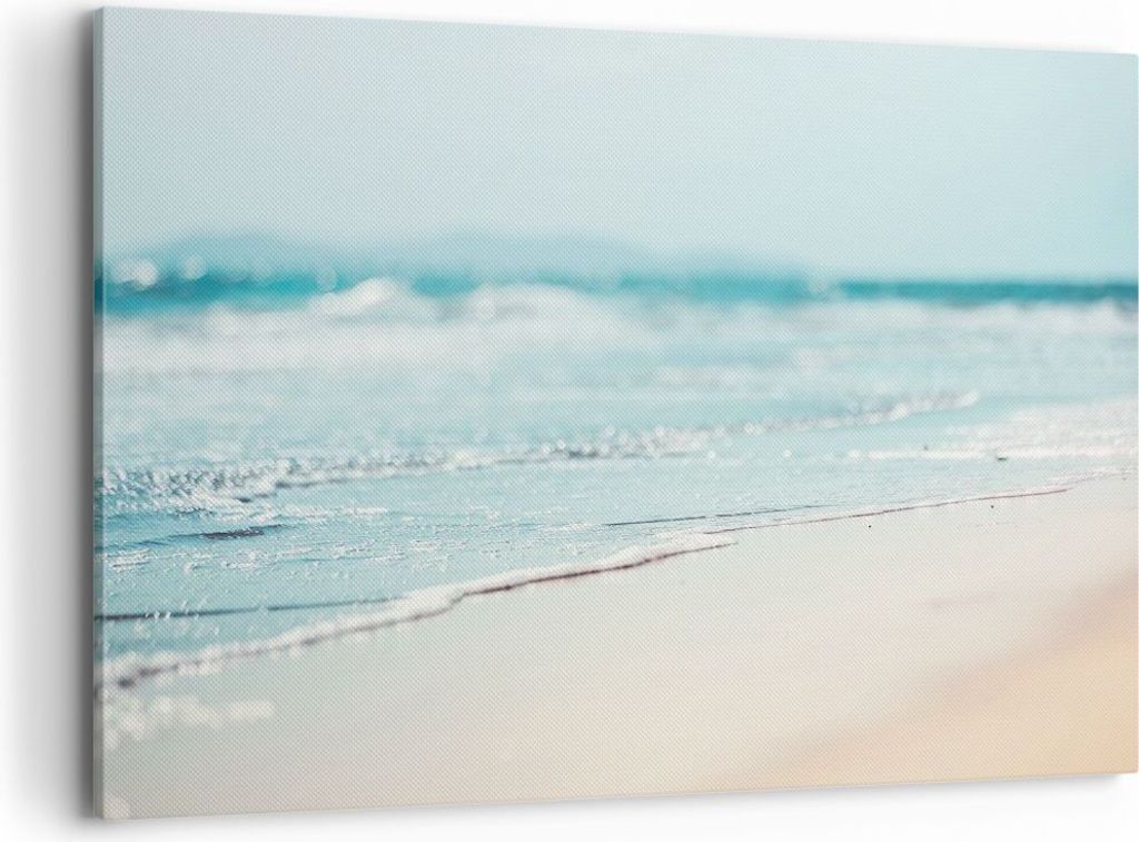 Bild auf Leinwand - Leinwandbild - Einteilig - Kante Welle Wasser - 100x70cm - Wand Bild - Wanddeko - Wandbilder - Leinwanddruck - Bilder - Wanddek...