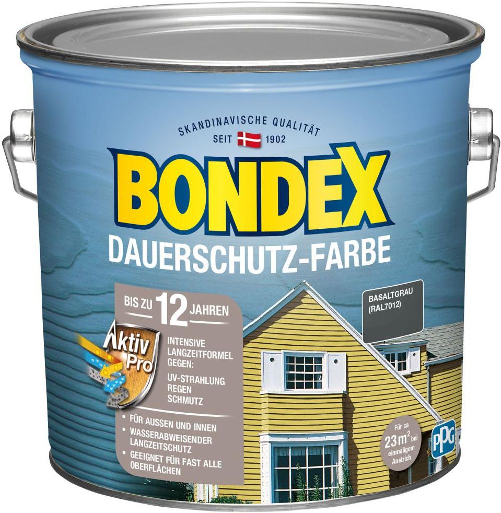 Bondex Dauerschutzfarbe 2,5 L basaltgrau Produktbild 