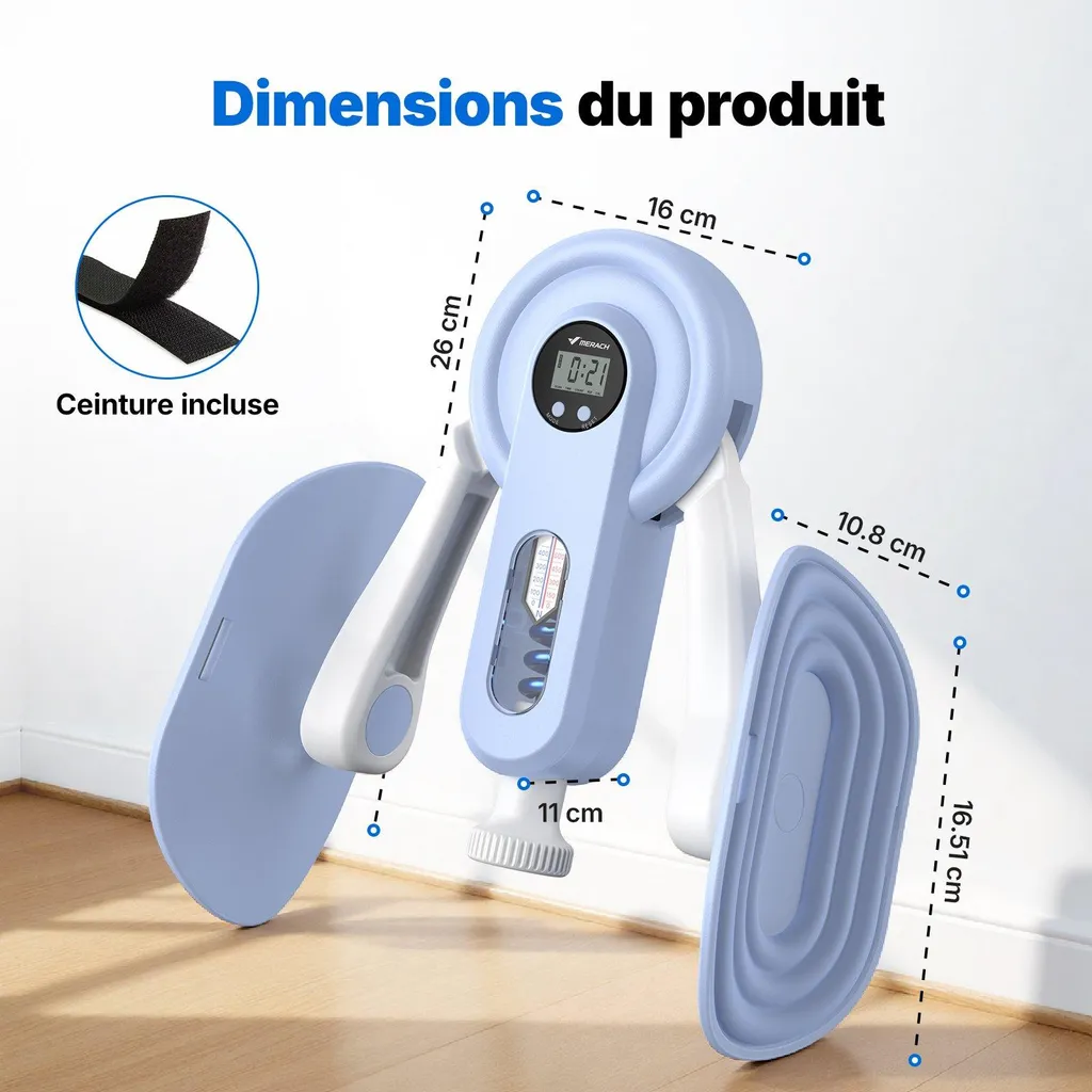 Leg Trainer MERACH 2-en-1 avec Angle Réglable et Double Échelle LED