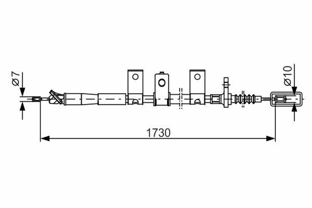 BOSCH Handbremsseil Seilzug Feststellbremse für NISSAN NAVARA (D22) 1 987 482 344