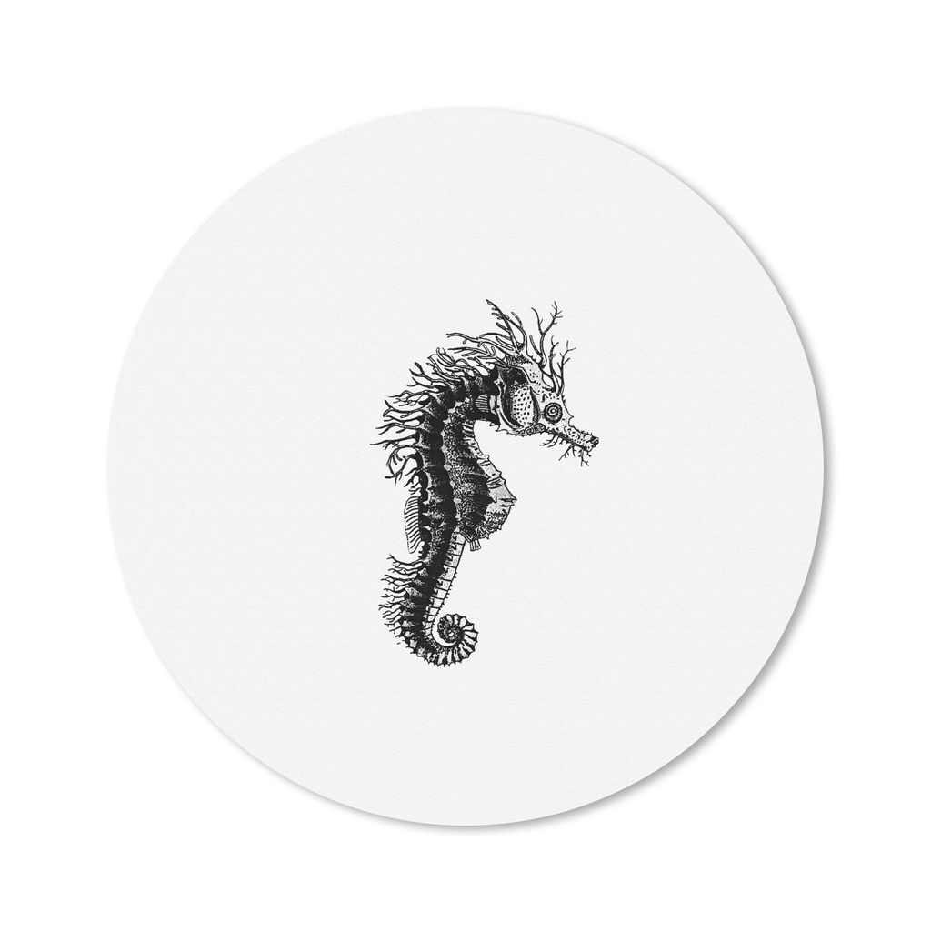 MuchoWow Mauspad Mousepad Retro - Seepferdchen - Tiere 20x20 cm - Mousepads - Maus Mat - Pad - Mausunterlage - Schreibtischmatte