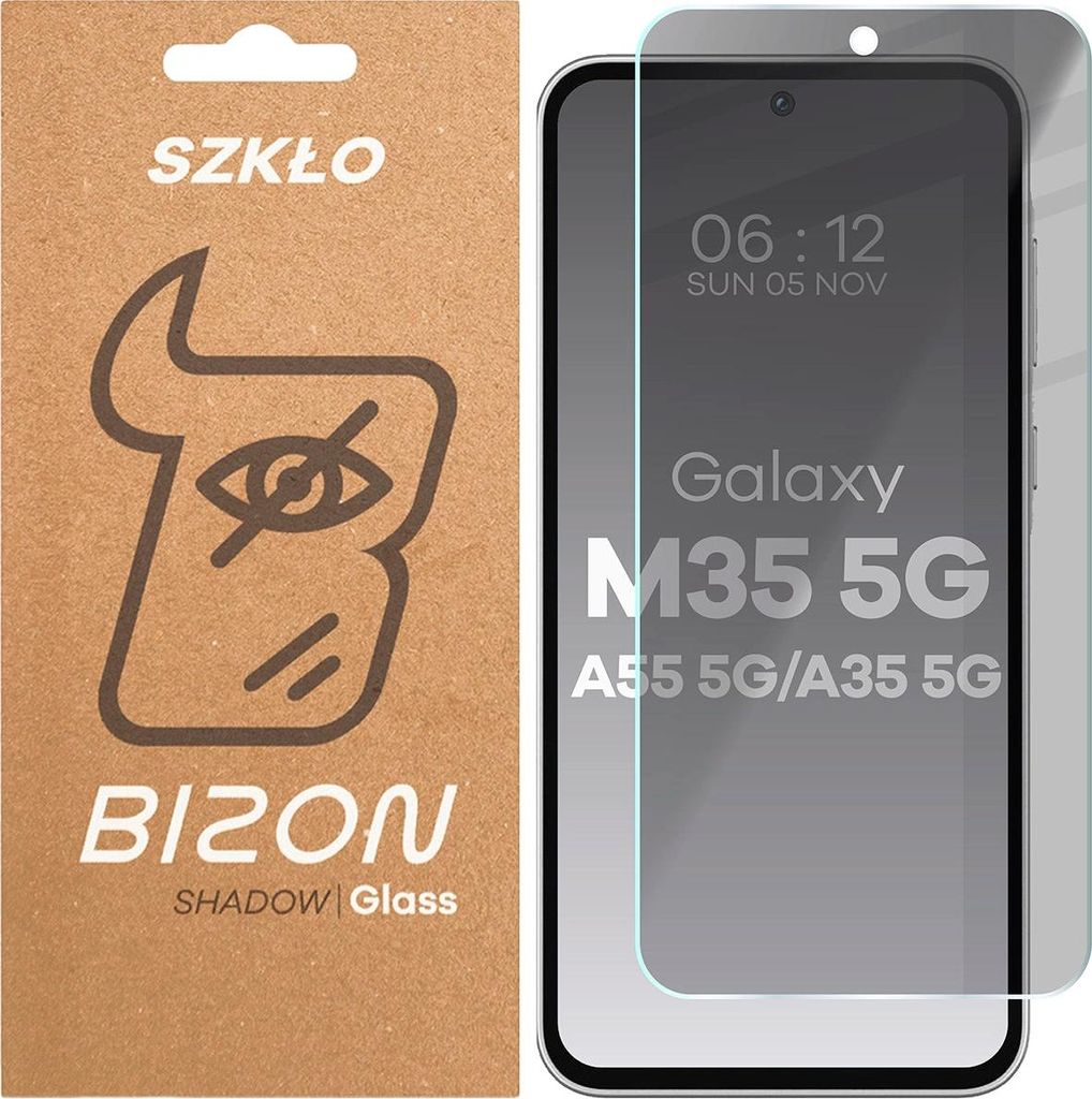 Bizon Glass Clear Shadow Privacy Panzerglas für Galaxy A35 Produktbild 