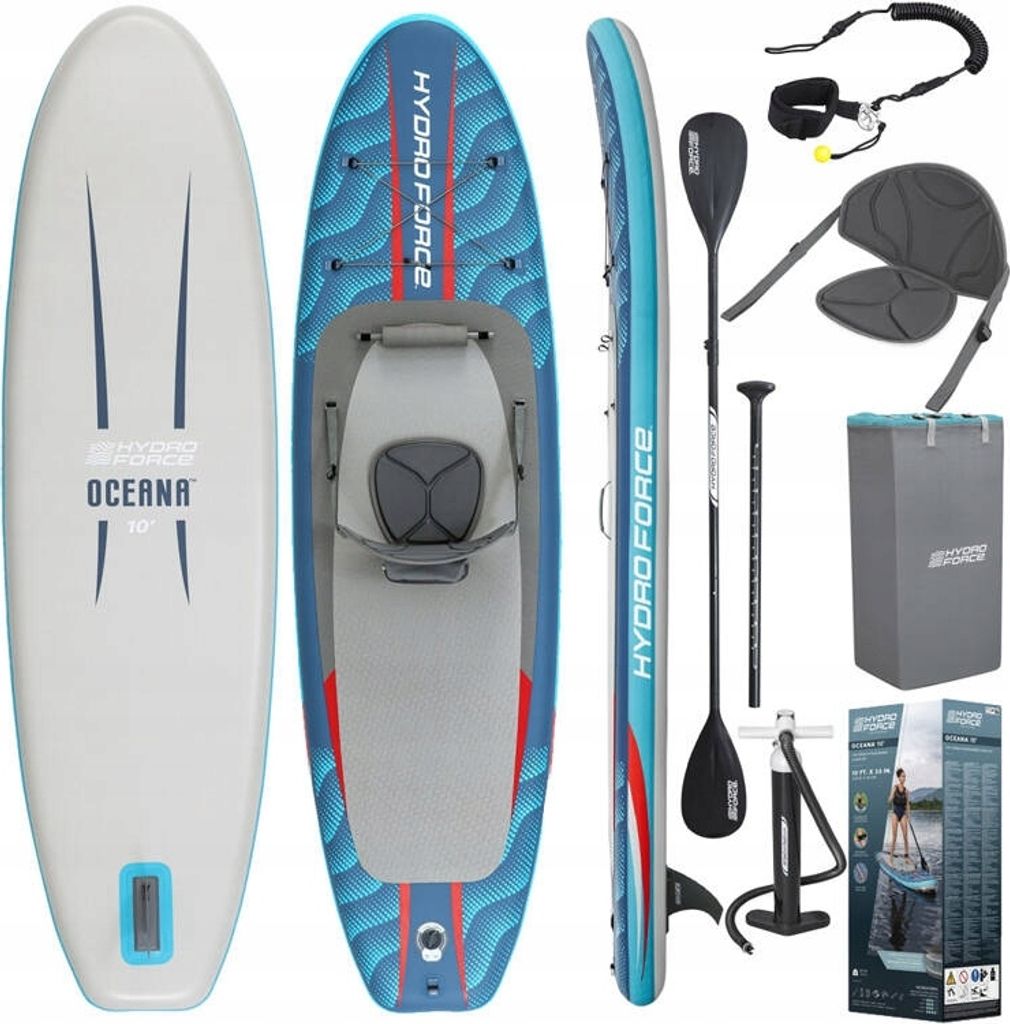 Sup 2In1 Bestway Hydro-Force Aufblasbares Brett Mit Rückenlehne Und Fussstütze