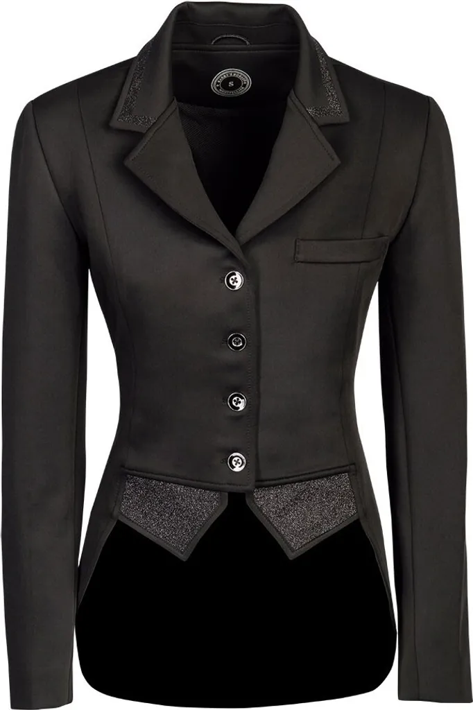 Veste de Concours Valence Harrys Horse Noir Cintrée Jupe Courte S