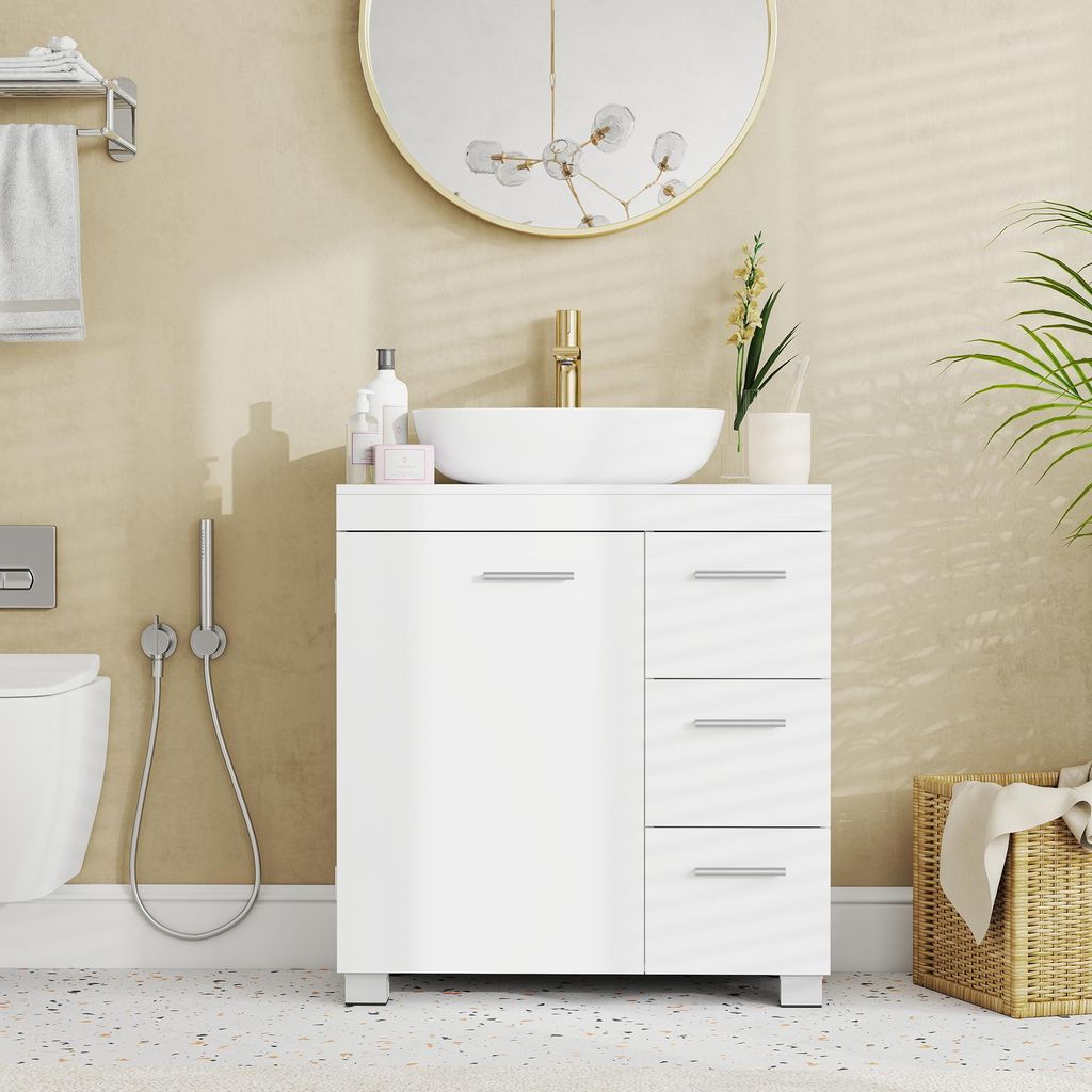 VASAGLE Waschbeckenunterschrank, Badezimmerschrank, 3 große Produktbild 