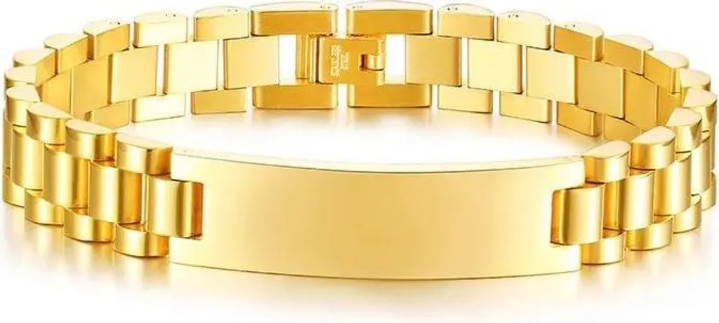 Bracelet Homme Axton Doré : Accessoire Idéal Soirée et Quotidien 21cm