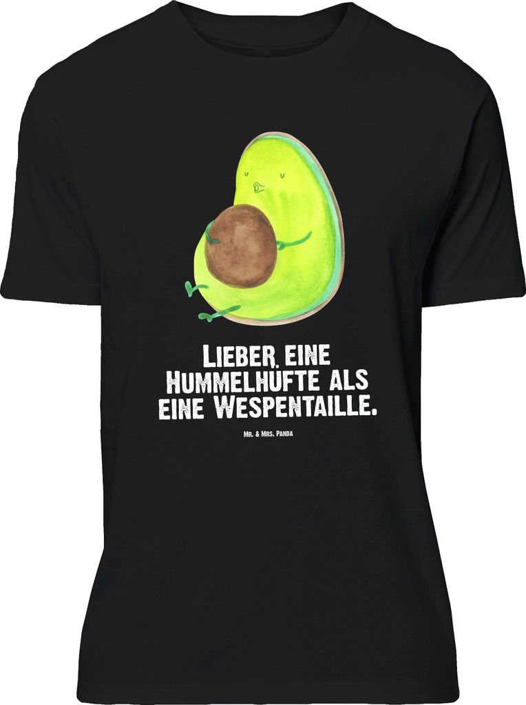 Mr. & Mrs. Panda Größe L T-Shirt Avocado Pfeifen - Schwarz Produktbild 