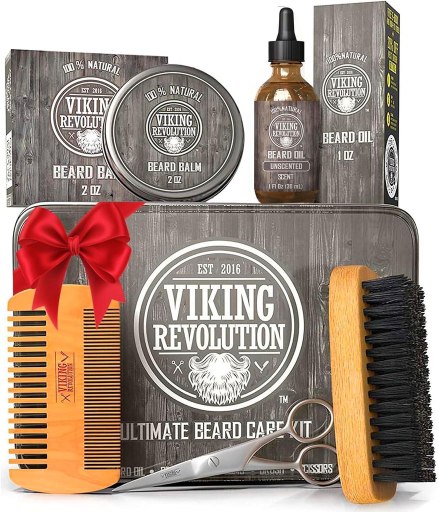 Komplettes Bartpflege Set für Herren mit Öl Balsam und Zubehör
