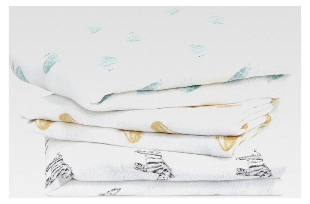 Musruy Quadrate - Tierreich, 3er Pack | 100% Baumwoll-Musselin | Weiche und leichte Unisex-Babyartikel | Tücher für Neugeborene Mädchen und Jung...