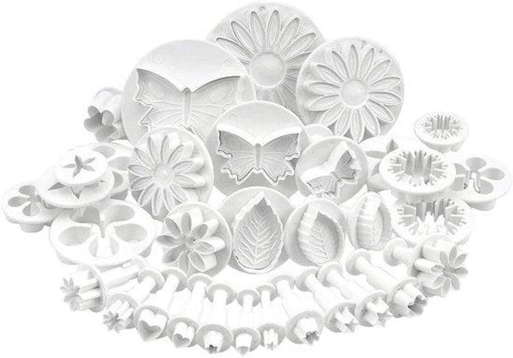 Fondant Schneidwerkzeug, Fondant Keksformen Set, Bäckereibedarf, DIY Essbare Blumen, Tortendekoration, Accessoires, Modellierwerkzeug