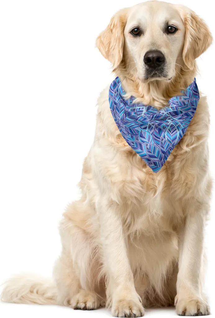 Bandana Cani ABAKUHAUS Foglie Primaverili 55x55 - Accessori Animali