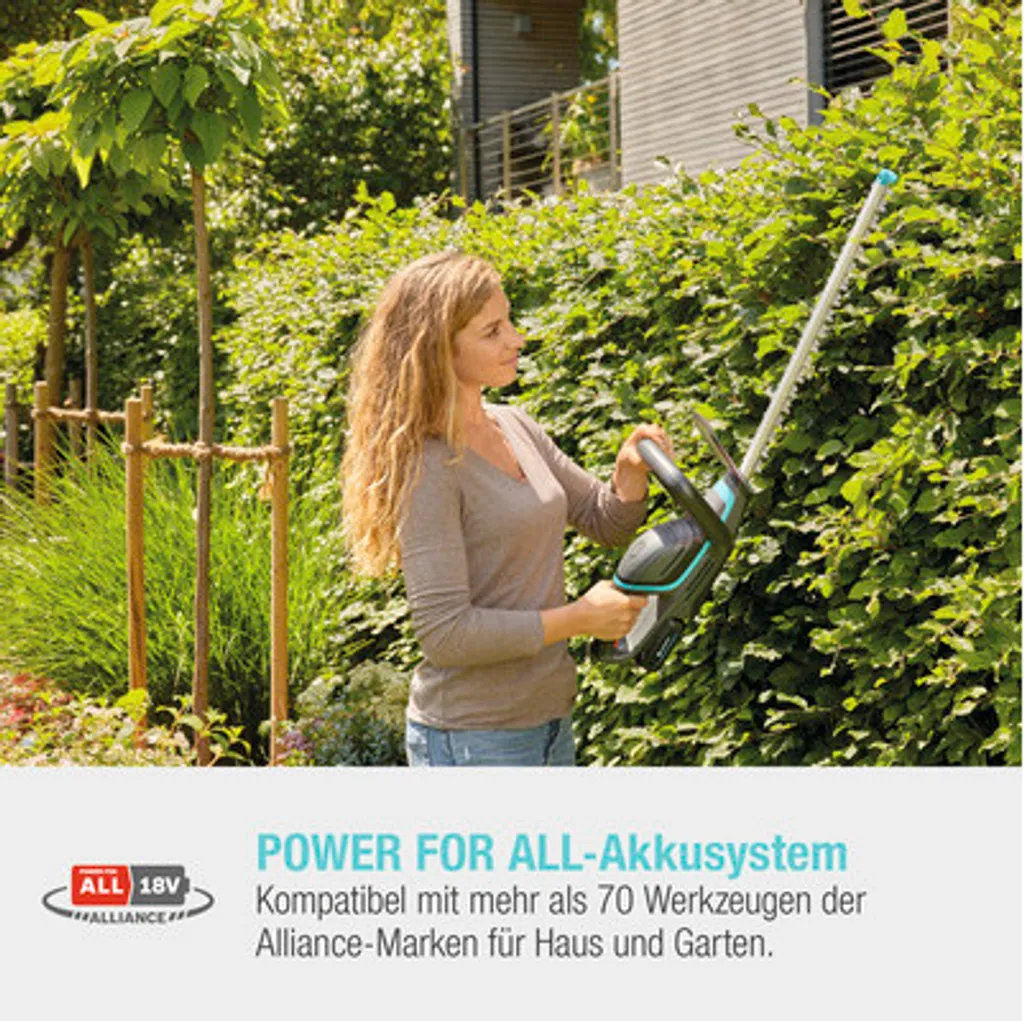 Gardena 14730-55 ComfortCut | Tagliasiepi Wireless 18V P4A Solo - 10