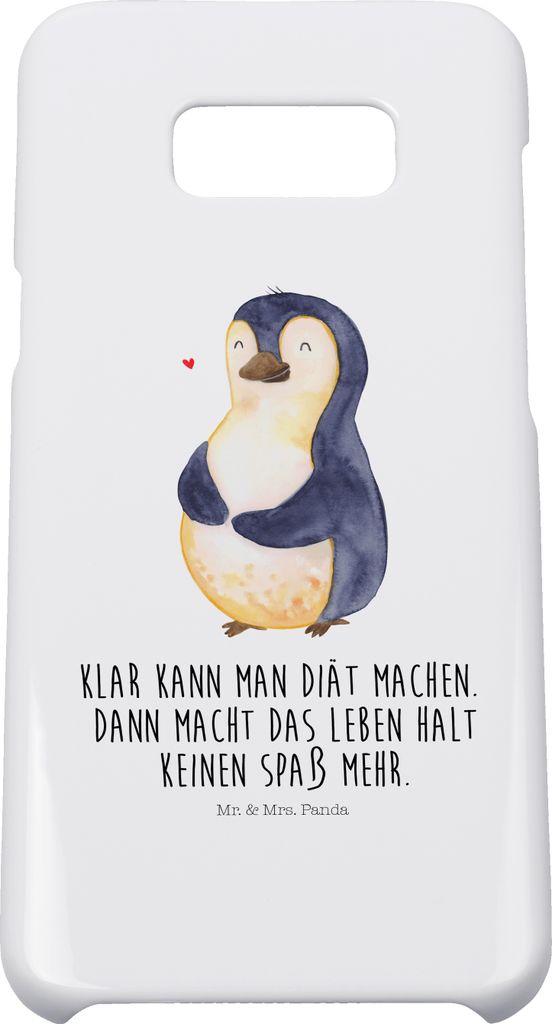 Mr. & Mrs. Panda Samsung Galaxy S8 plus Handyhülle Pinguin Diät - Weiß - Geschenk, Abnehmen, Gewicht, Handy Case, glücklich, Hülle, Pinguine, ...