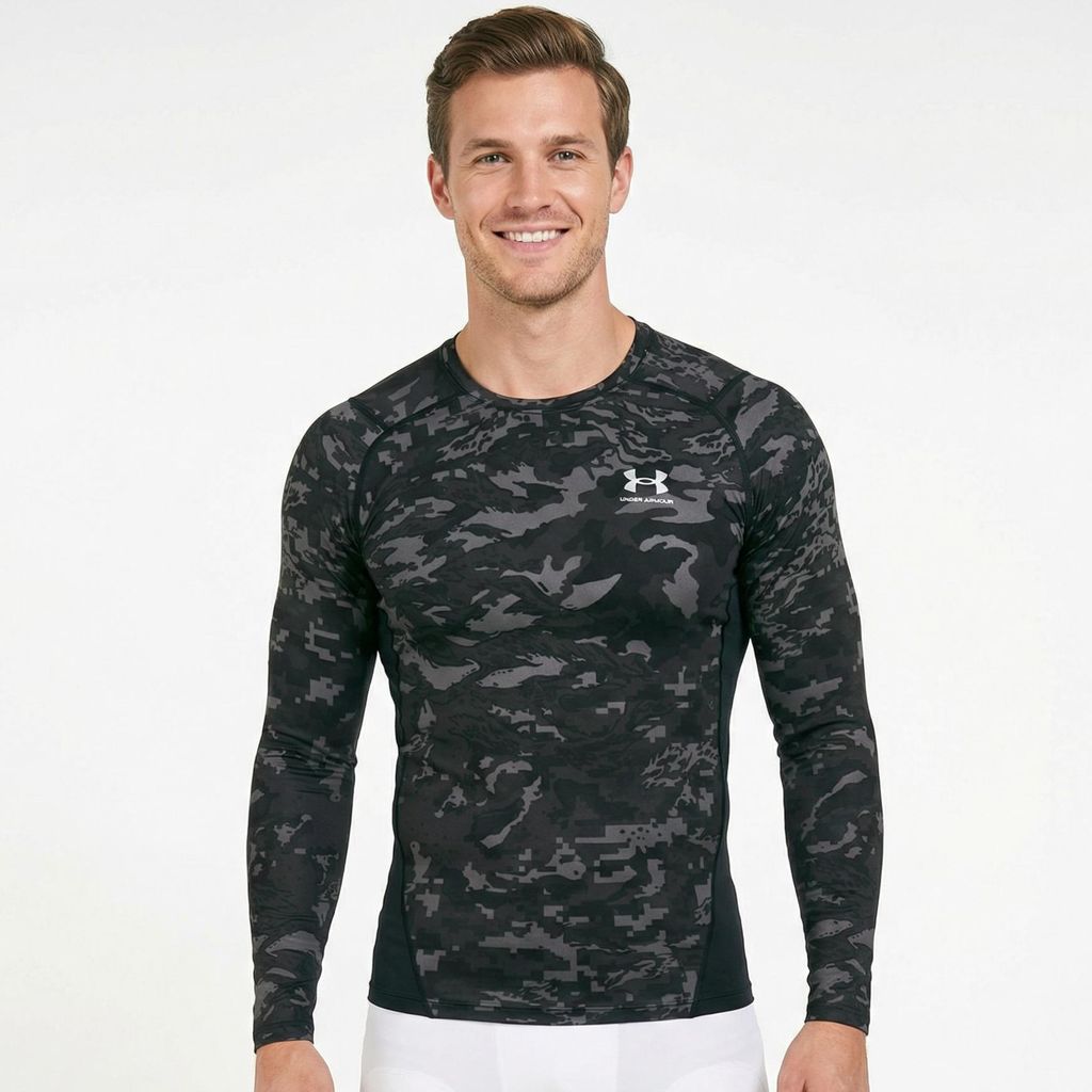 Kompressions-T-Shirt HG Armor Camo Comp LS Schwarz Schwarz Produktbild 