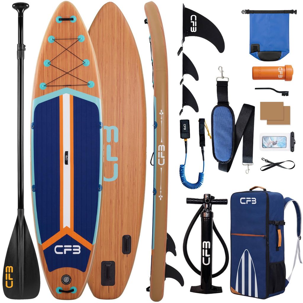 Stand Up Paddle Board XL 335x86x15 cm, extra breites SUP Board, Komplett-Set, 140 kg Traglast, für Anfänger & Erwachsene