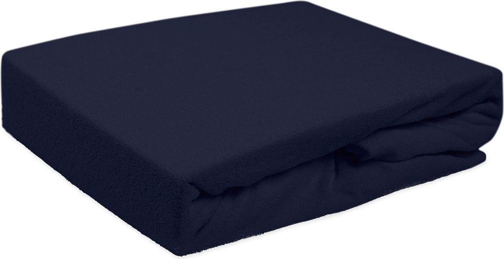 Prostěradlo s gumou, froté 160x200cm tmavě modré Obrázek produktu 