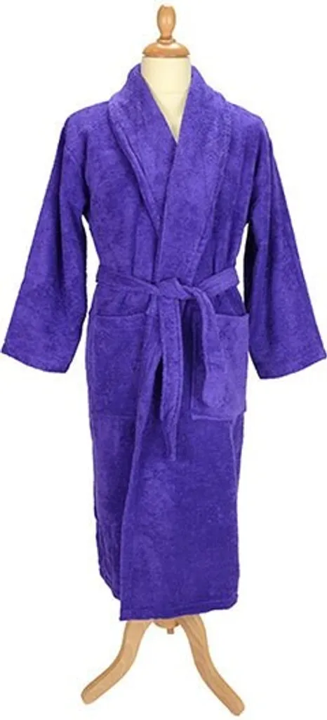 A&R 025.50 Accappatoio Uomo Viola XXS - Spugna Cotone 100%