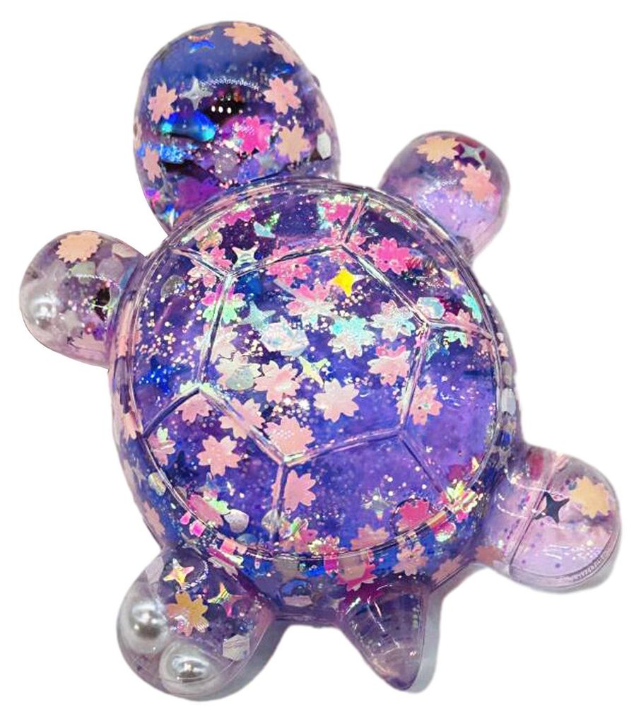 Transparente Pailletten-Schildkröten-Ornamente, glitzernde kleine Schildkrötenfigur für Feengärten, Aquarien, DIY-Bastelarbeiten, Schreibtischd...
