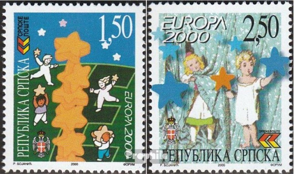 Briefmarken Bosnien - Serbische Republ. 2000 Mi 167-168 Produktbild 