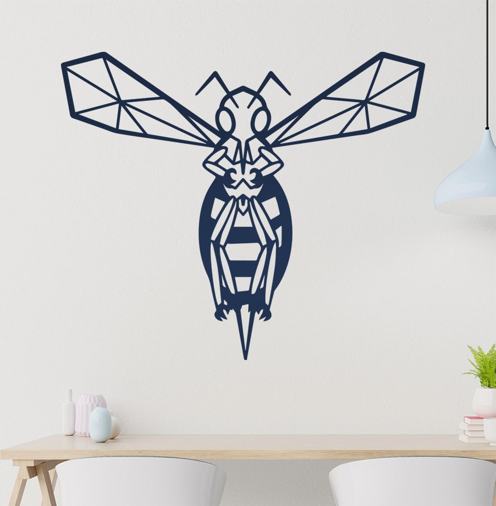 Hornisse Polygon wespe Wandtattoo Wandaufkleber Wall Sticker - Dekoration, Küche, Wohnzimmer, Schlafzimmer, Badezimmer