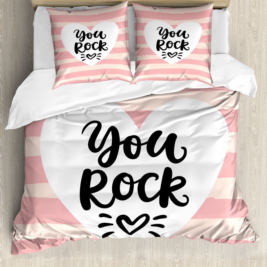 ABAKUHAUSie schaukeln Bettbezug Set für Einzelbetten, Motivation Motto Grafik, Milbensicher Allergiker geeignet mit Kissenbezug, 200 cm x 200 cm -...