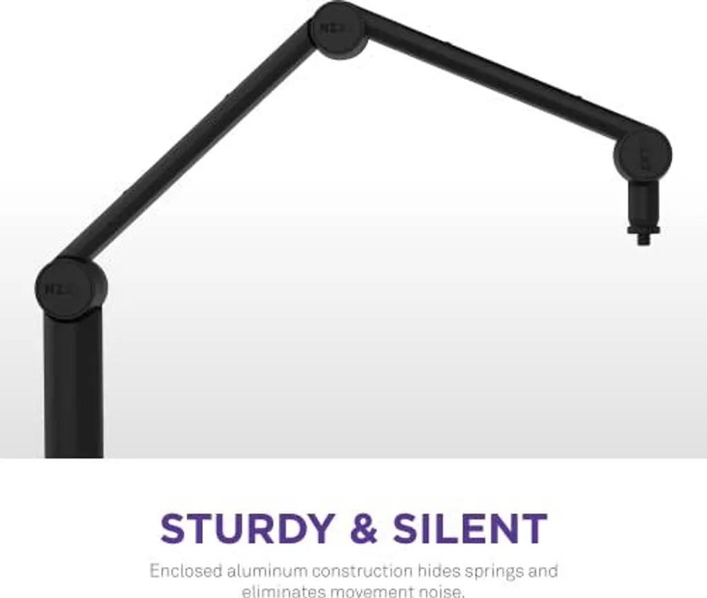 Support micro NZXT Boom Arm Mini noir idéal pour streaming et gaming