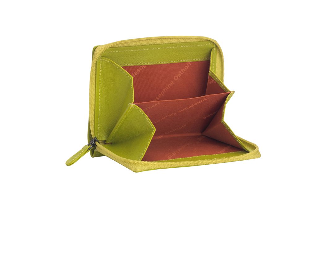 Josephine Osthoff Geldbörse Reißverschluss klein Damen Münzfach Herren echt Leder mit RFID Schutz Damen kleiner Geldbeutel Portemonaie (232)