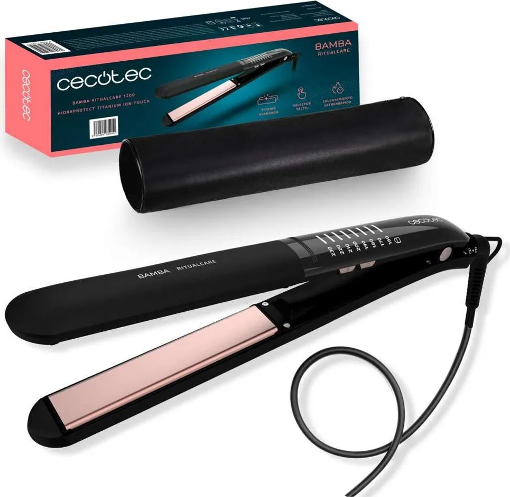 Lisseur cheveux Cecotec RitualCare 1200 Titanium pour coiffage rapide