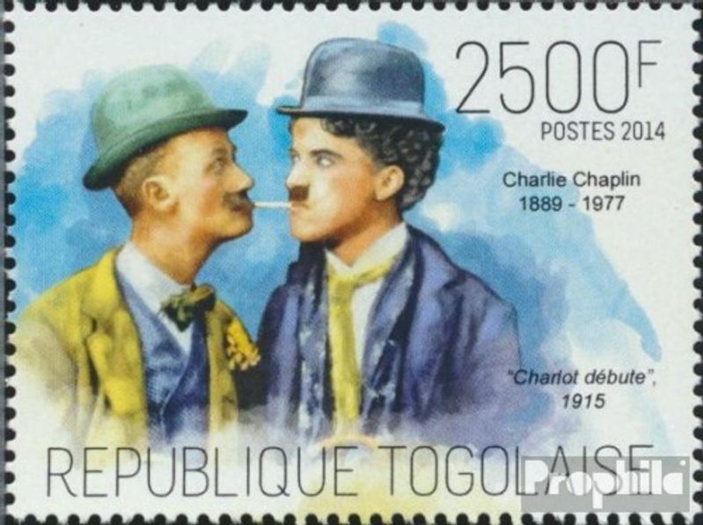 Briefmarken Togo 2014 Mi 5544 (kompl. Ausgabe) postfrisch Charlie Chaplin