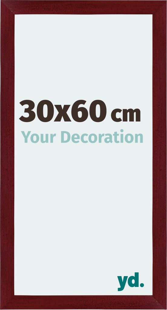 Bilderrahmen, 30x60 cm, Weinrot Gewischt, MDF, Mura