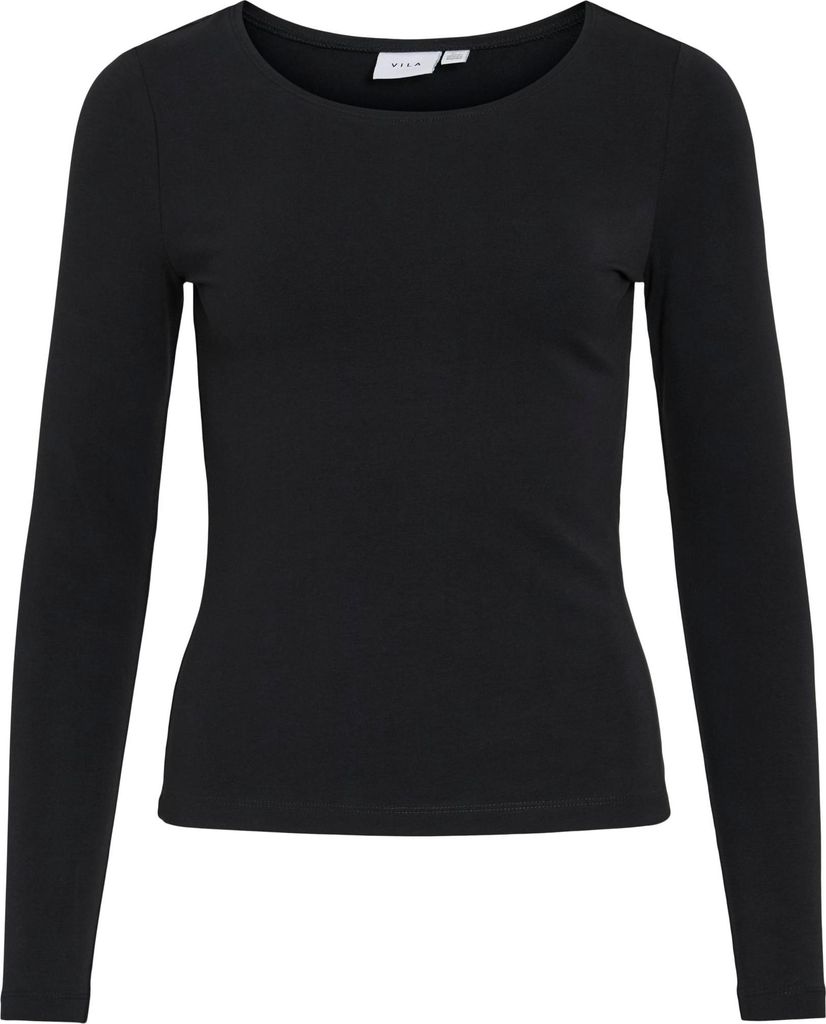 VILA Langärmeliges T-Shirt mit Rundhals für schlichte Eleganz Größe: M