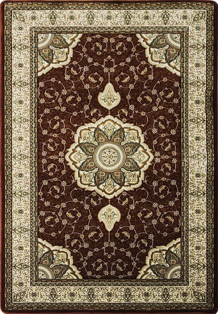 Tapis oriental marron anti-tache 150x230 cm pour entretien facile