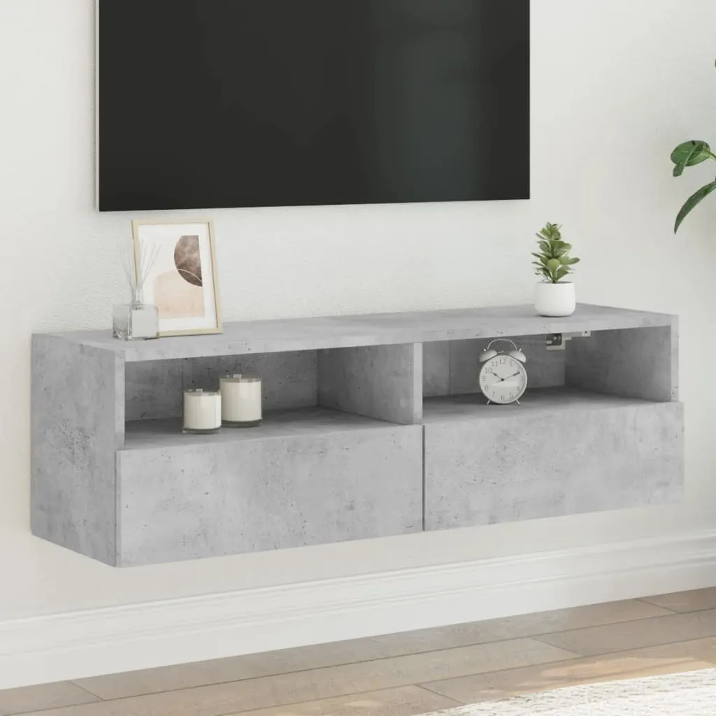 Maison Exclusive - Mobile TV grigio cemento 100x30x30 cm Materiale ligneo - 1